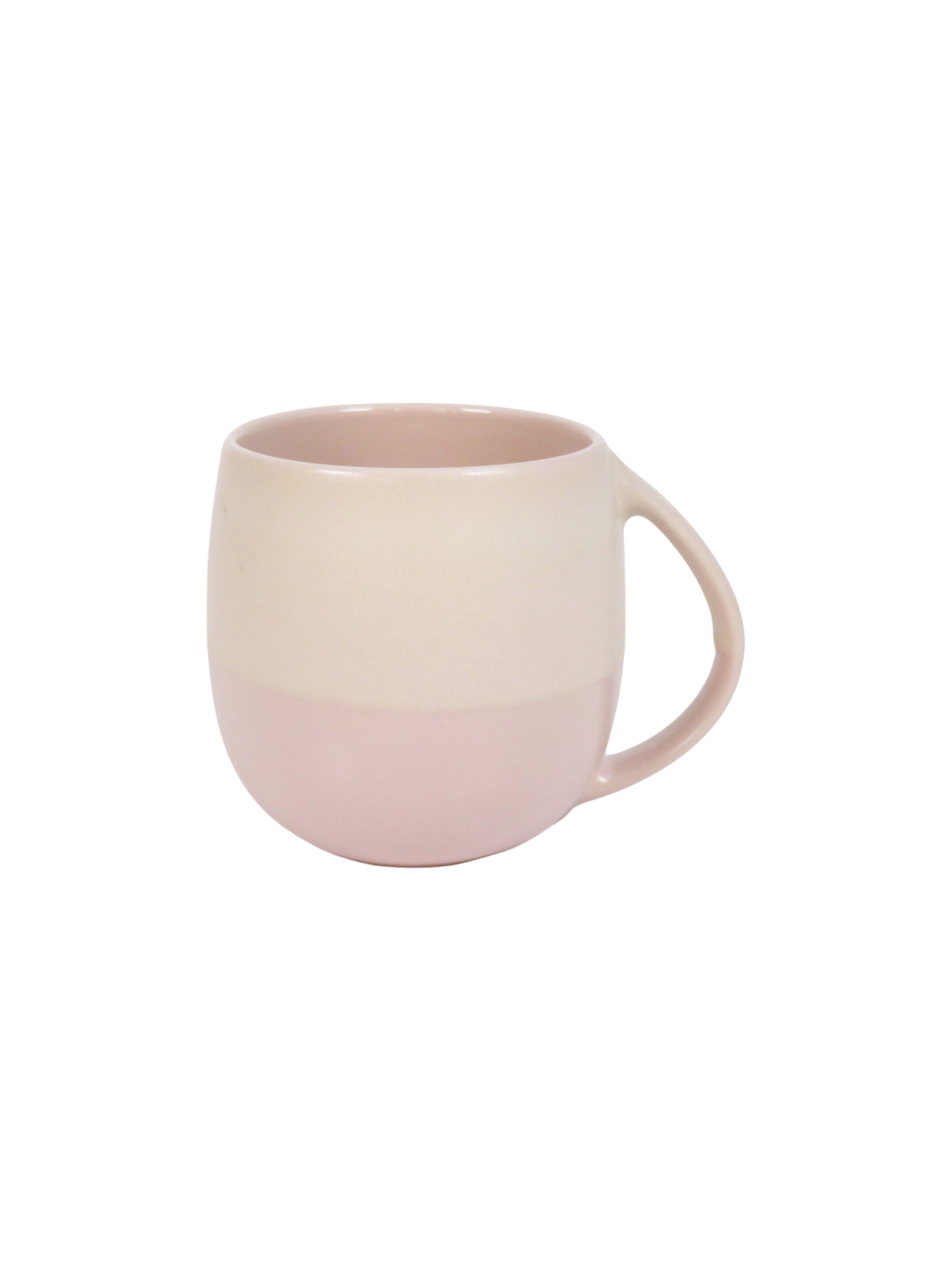 Reactive Glaze Wiped Edge Mug in Pink
