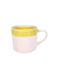Striped Edge Mug in White/Yellow