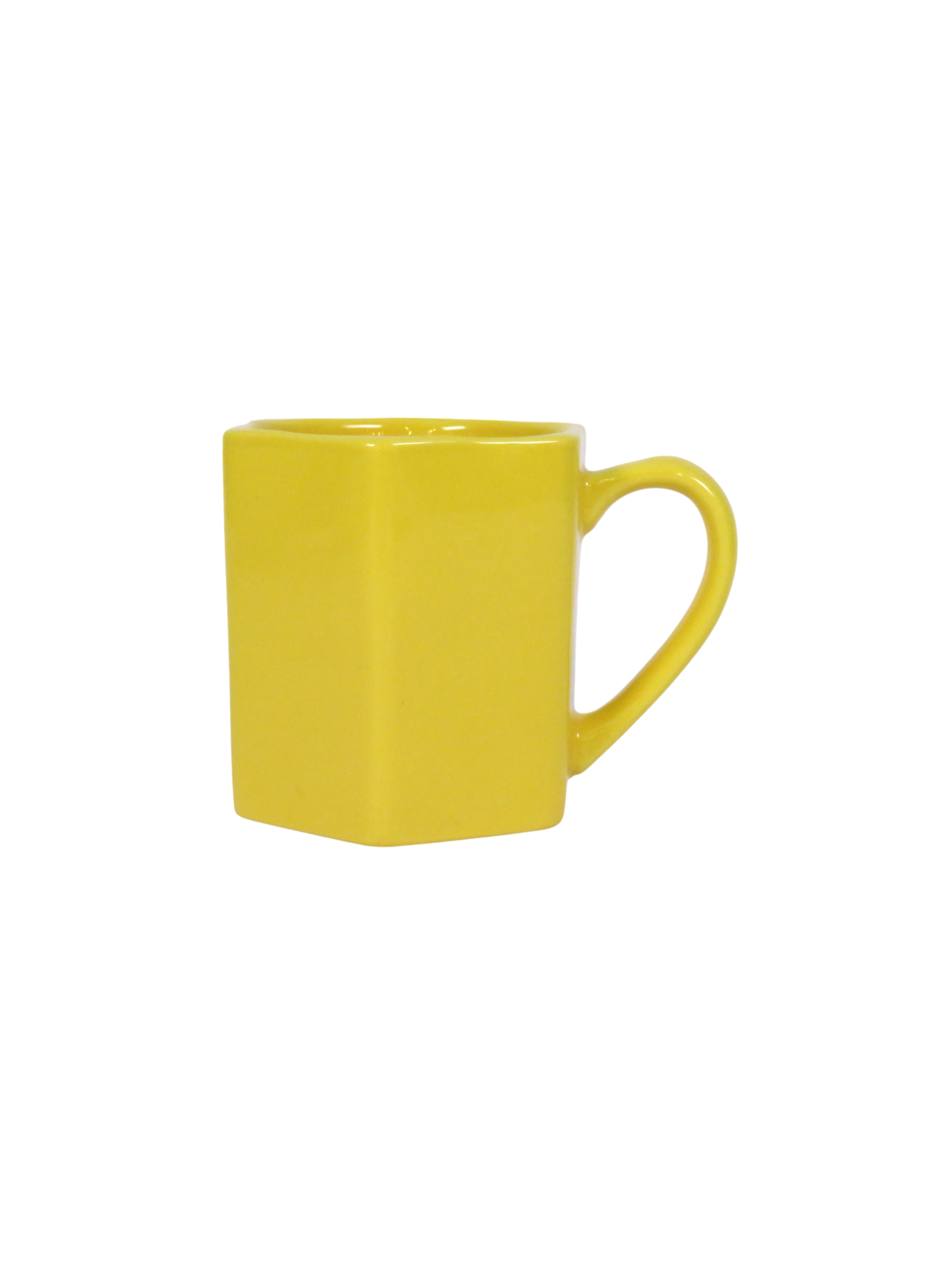 Hexagon Coffee Mug in Yellow