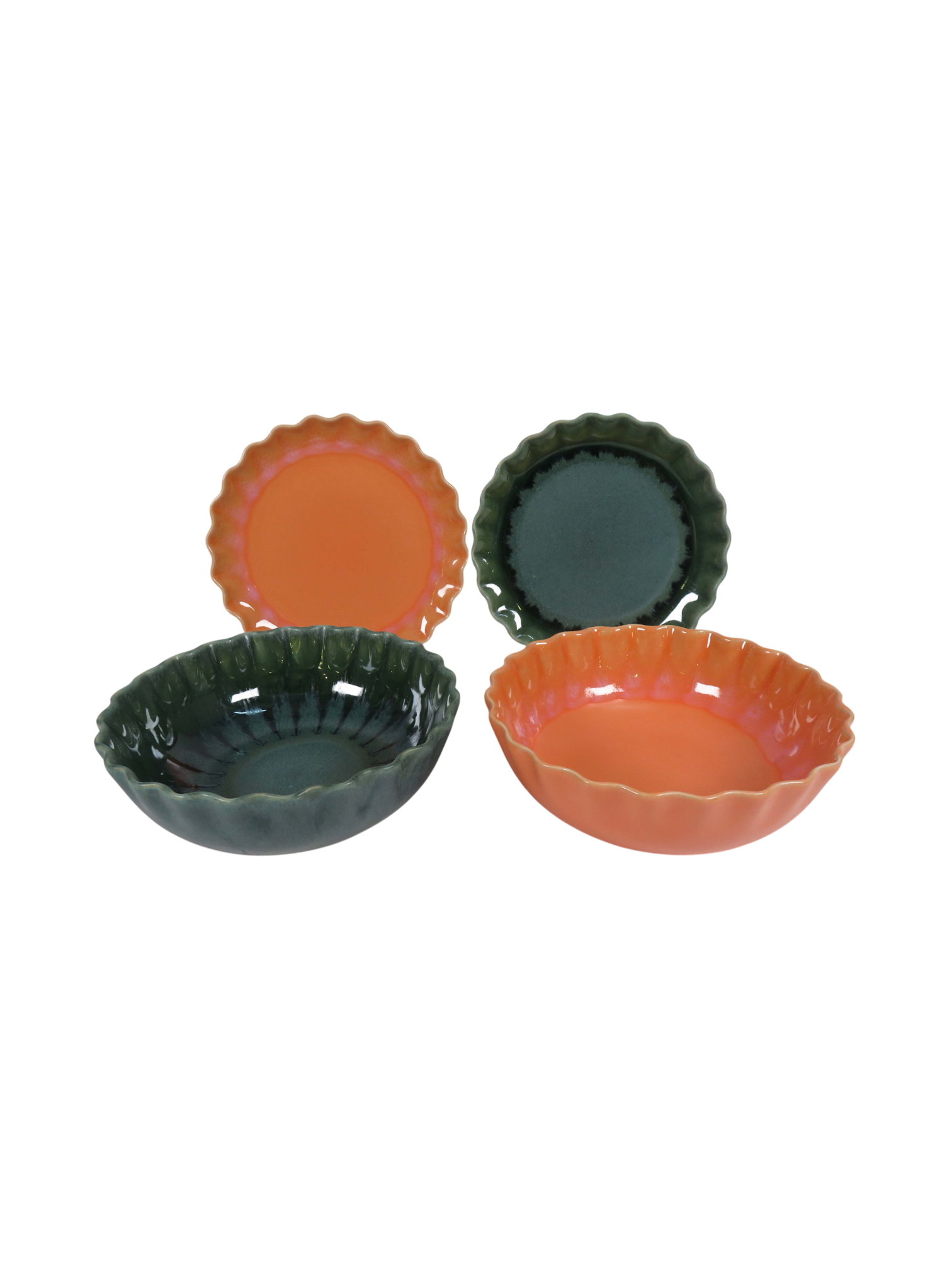 Reactive Glaze Ruffle Rim Dinner Set