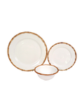 Bamboo Edge Dinner Set - Brown