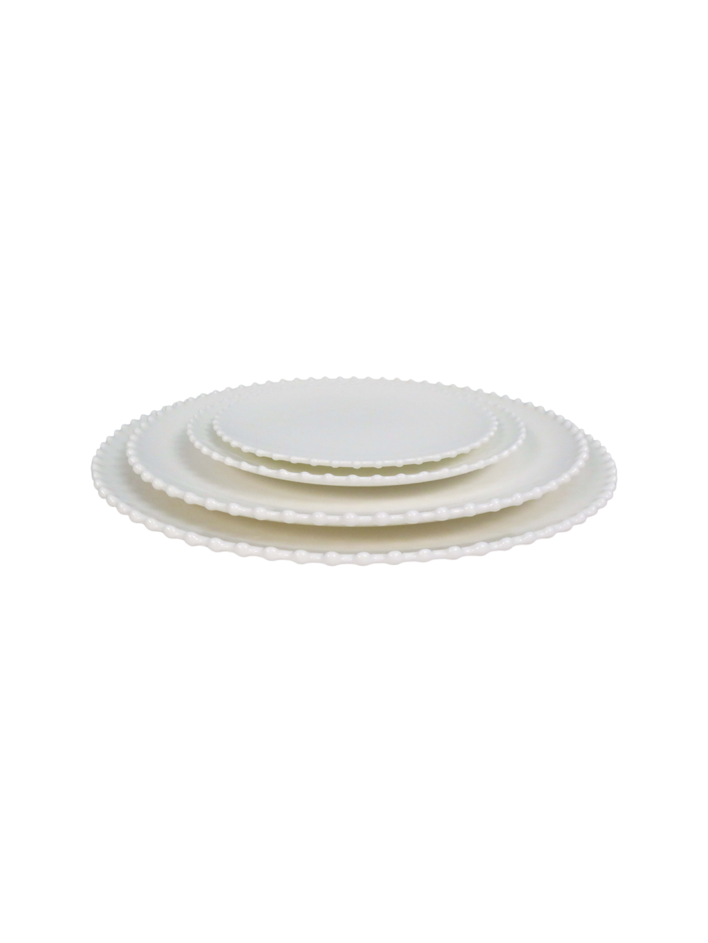 Beaded Edge Plate Dinner Set - Ivory