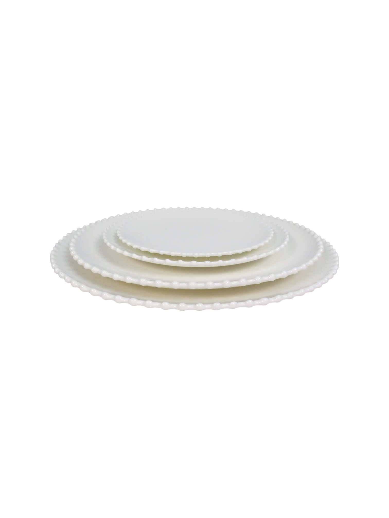 Beaded Edge Plate Dinner Set - Ivory