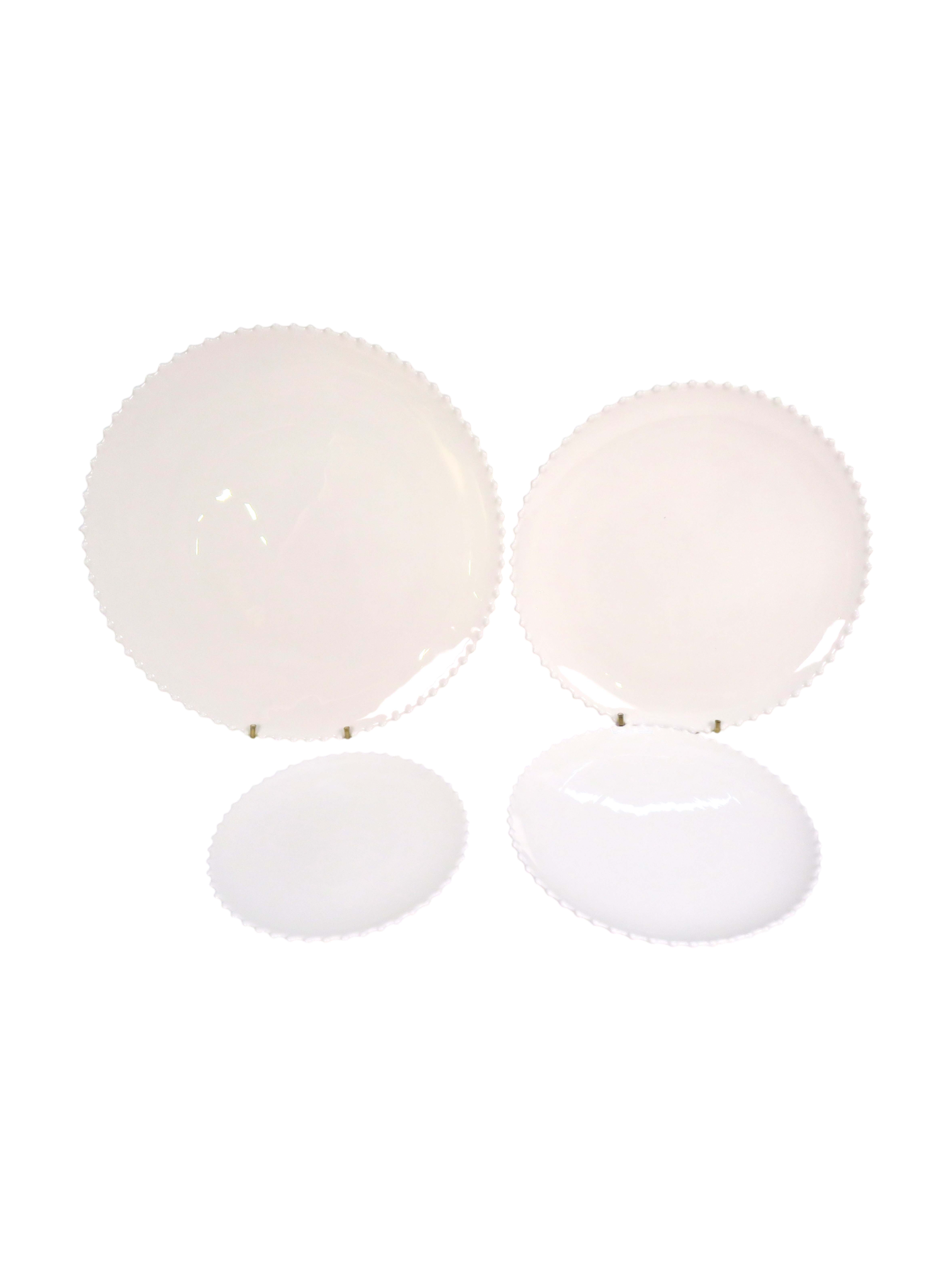 Beaded Edge Plate Dinner Set - Ivory
