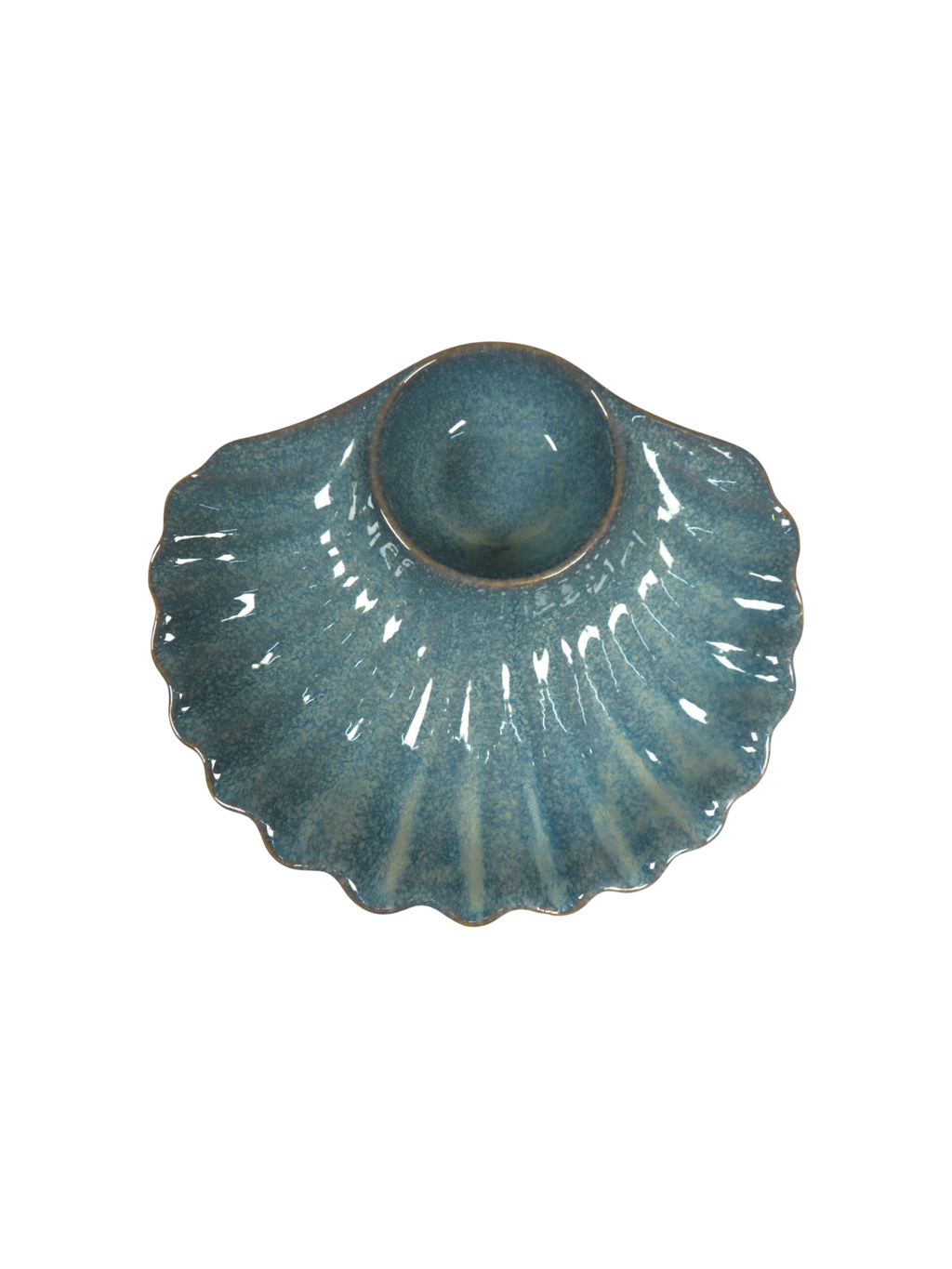 Seashell Serving Plate in Aqua