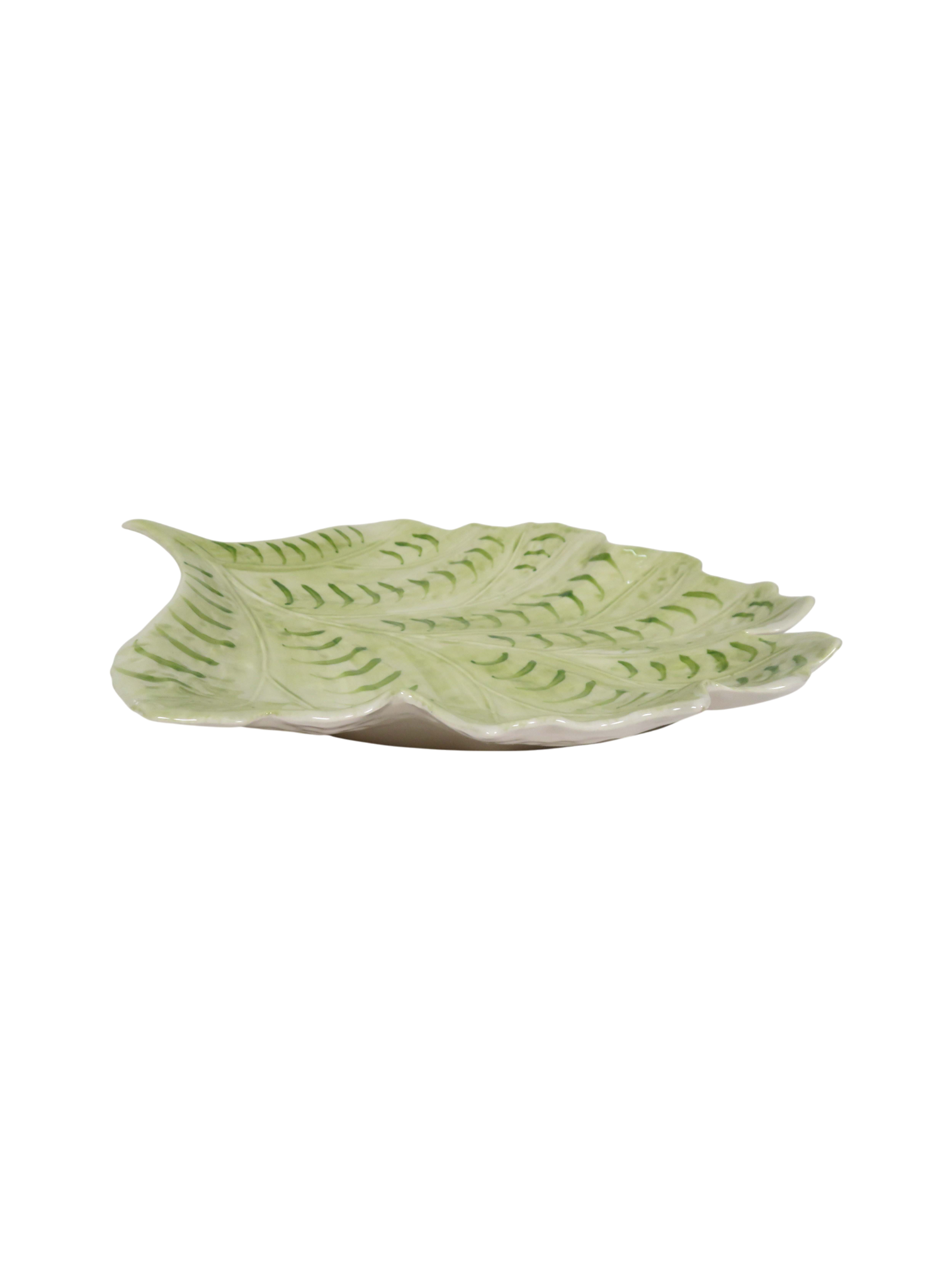 Green Leaf Small Serving Plate