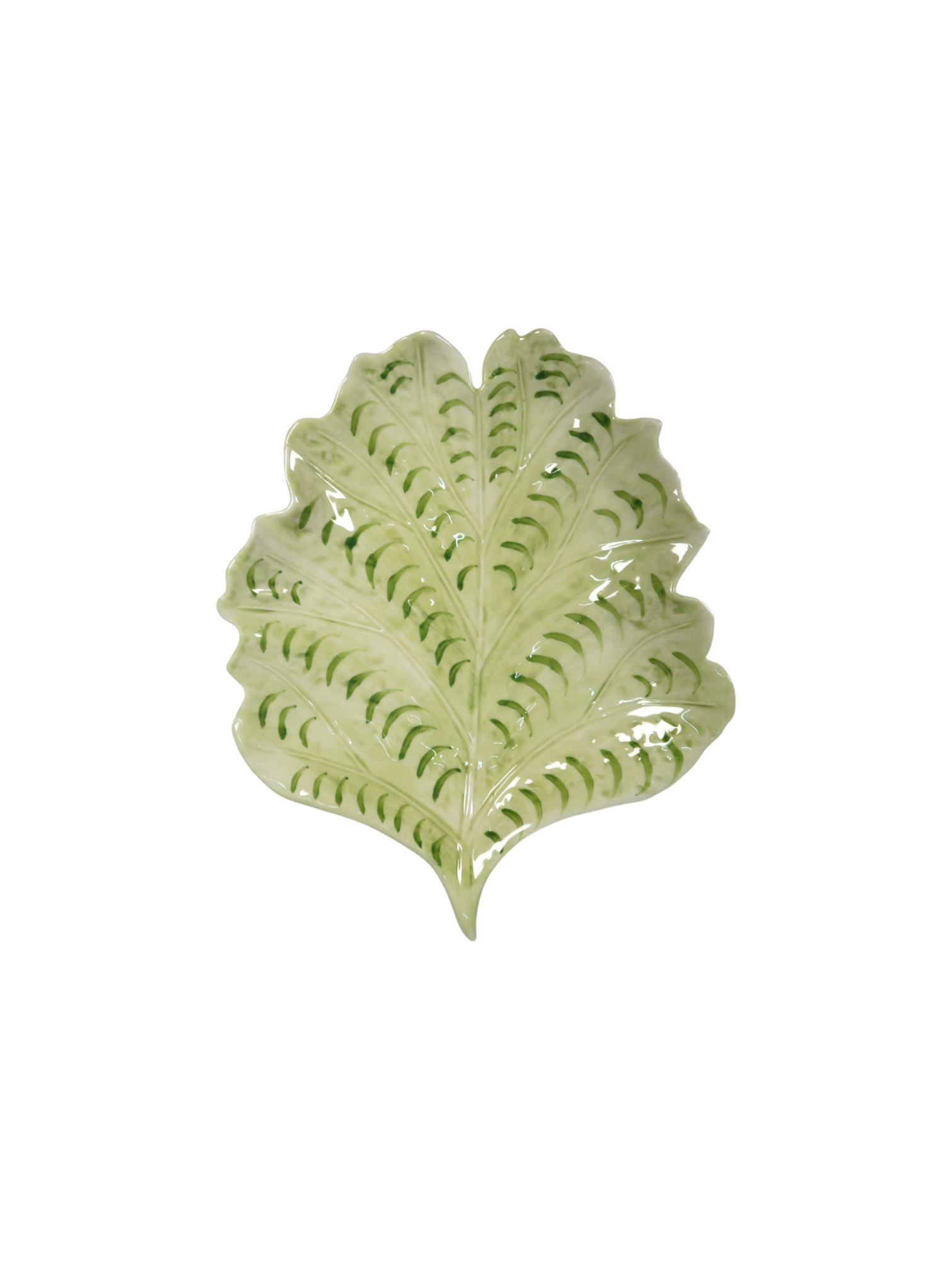 Green Leaf Small Serving Plate