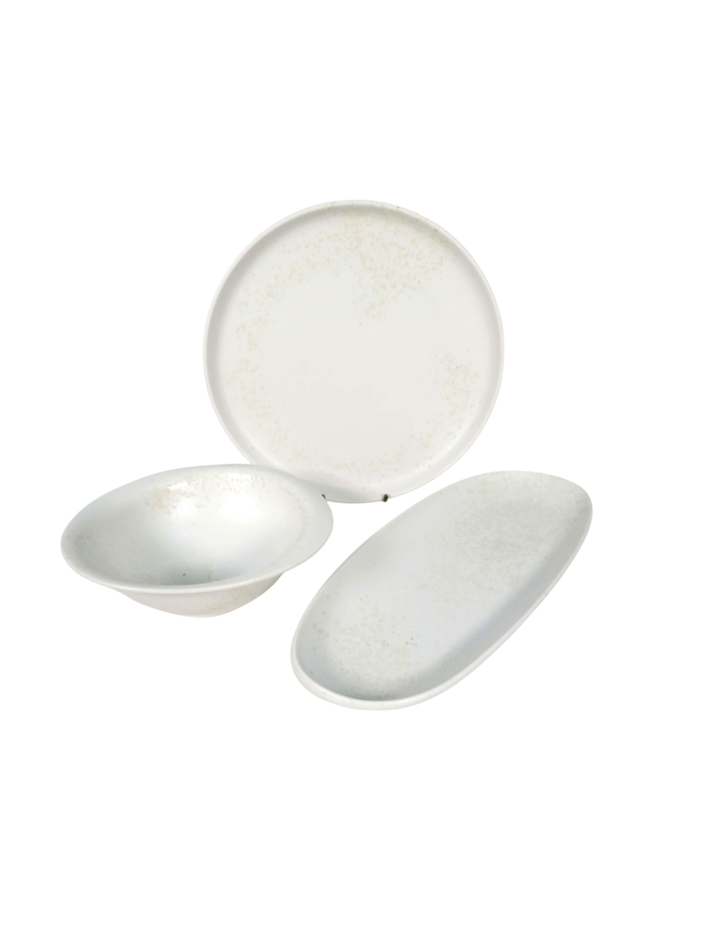 Organic Reactive Glaze Serveware - White