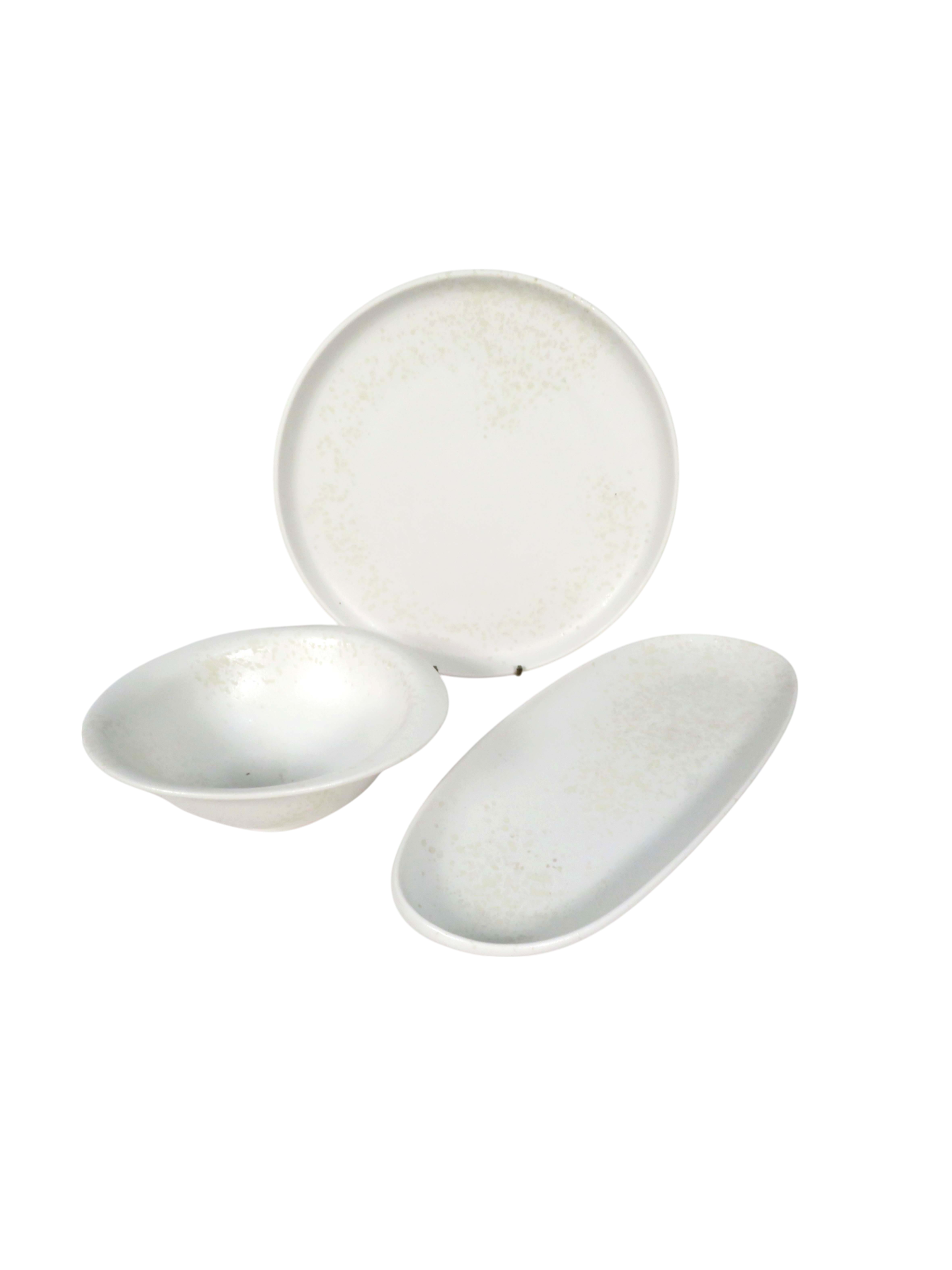 Organic Reactive Glaze Serveware - White