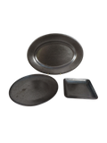 Reactive Glaze Charcoal Serveware
