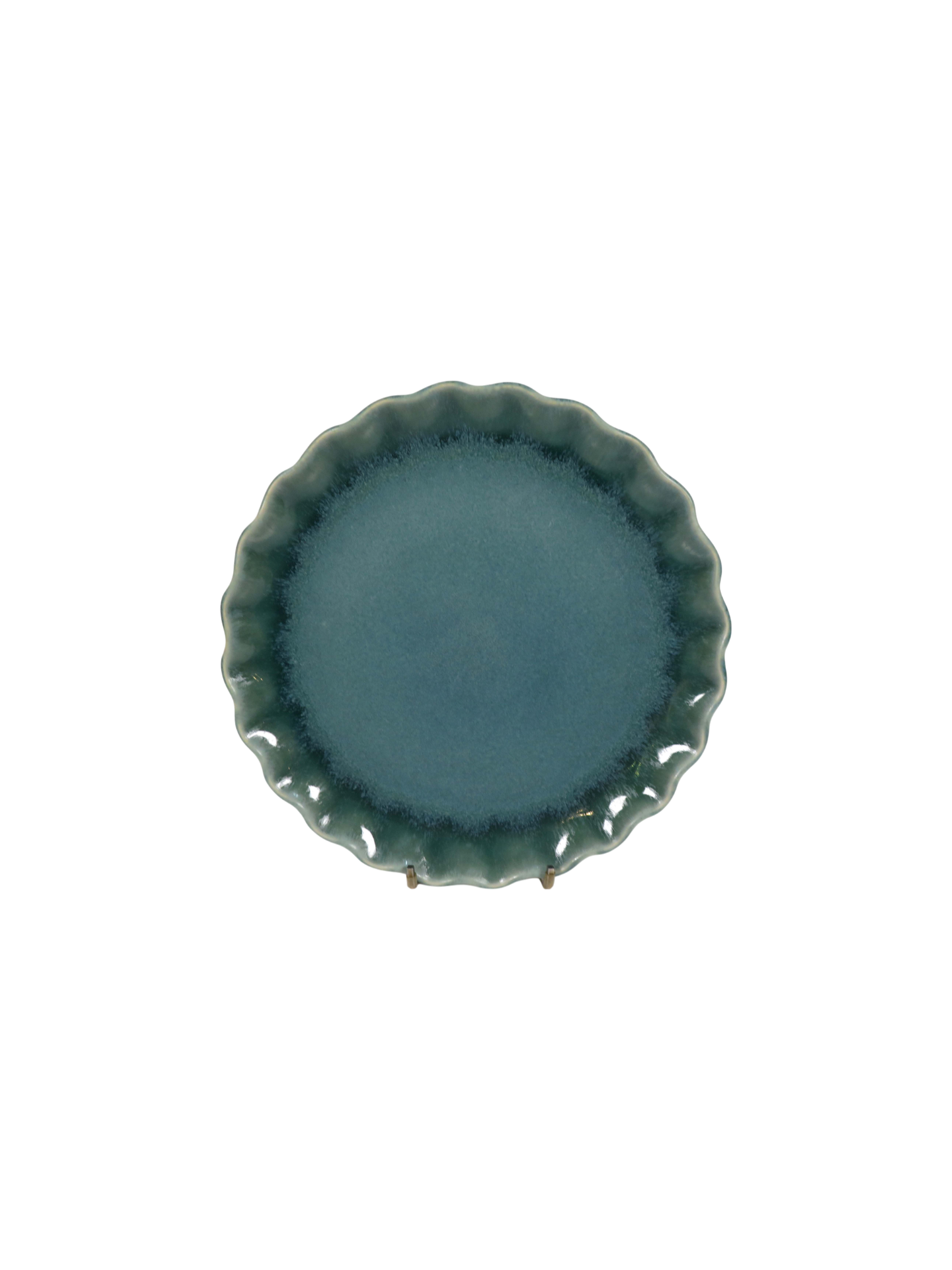 Ruffle Rim Dinner Set - Teal