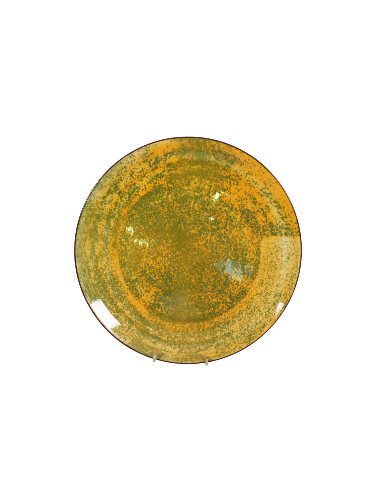 Sprig Reactive Glaze Dinner Plate - Gold Speckle