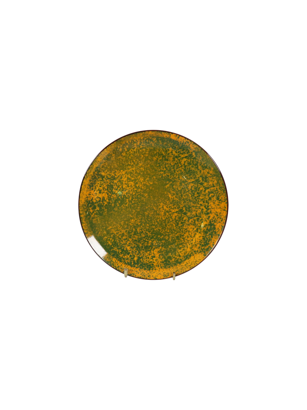 Sprig Reactive Glaze Dinner Plate - Gold Speckle