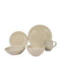 Berri Scalloped Dinner Set - Sand
