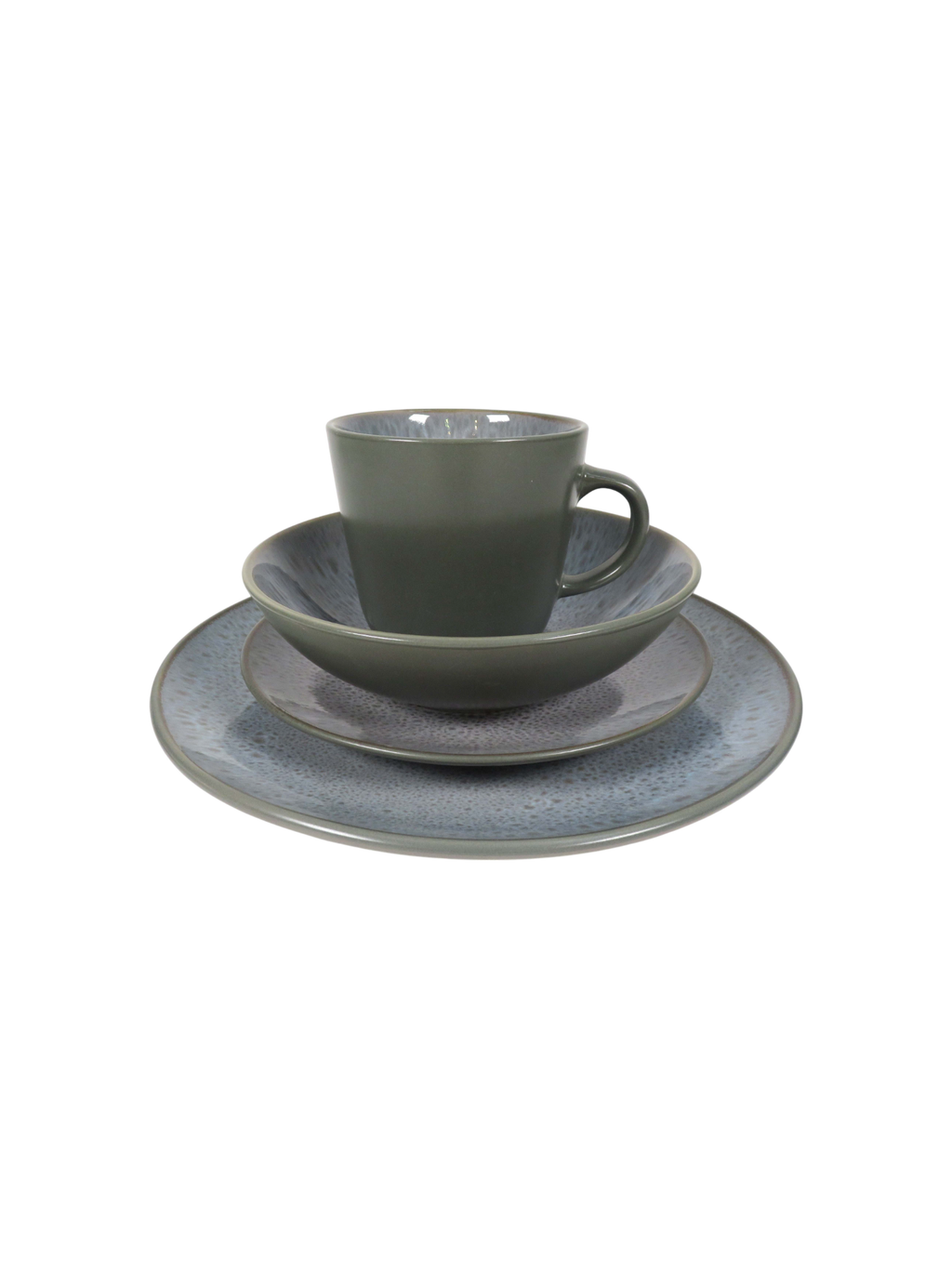 Peri Reactive Glaze Dinner Set - Indigo