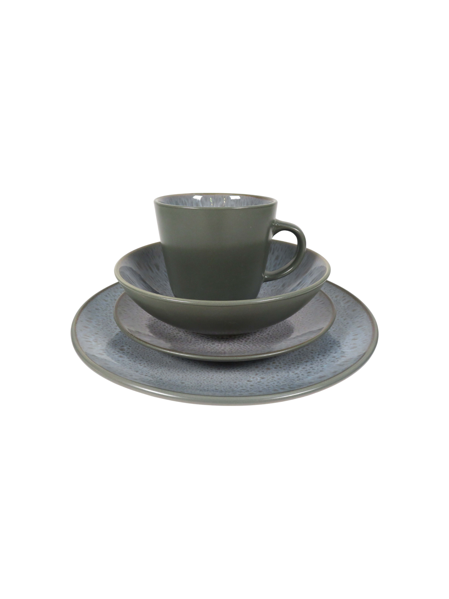 Peri Reactive Glaze Dinner Set - Indigo