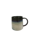 Reactive Glaze Wiped Edge Mug in Cream/Blue