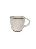 Reactive Glaze Striped Mug in White