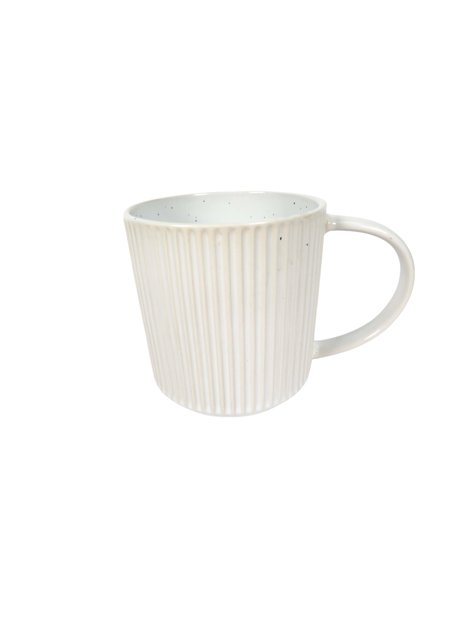 Reactive Glaze Striped Mug in White