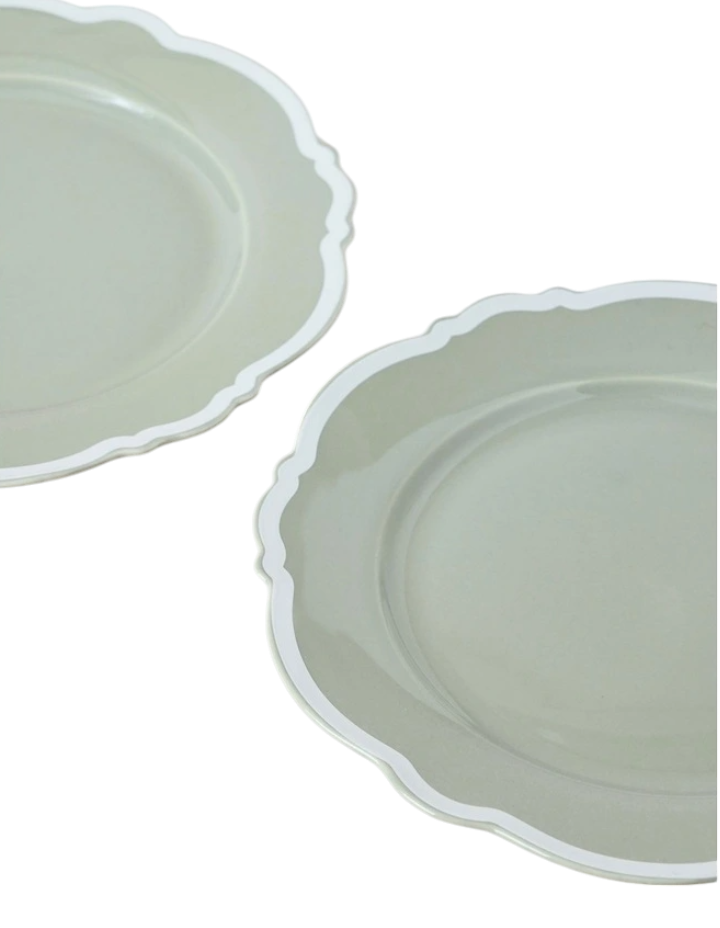 Spring Cake Plate Set of 4 - Green