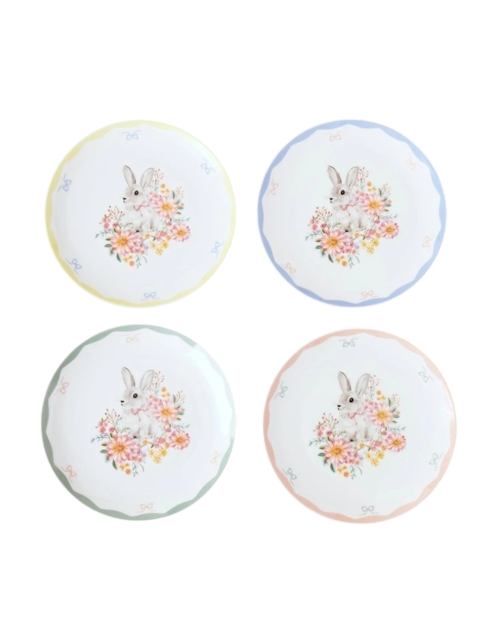 Bunny Cake Plate Set of 4