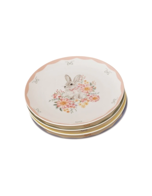 Bunny Cake Plate Set of 4