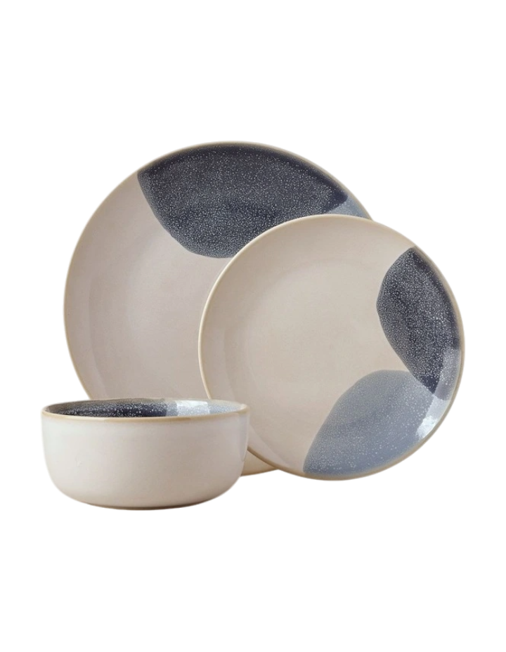 Laguna Dinner Set 12pc in Blue/White