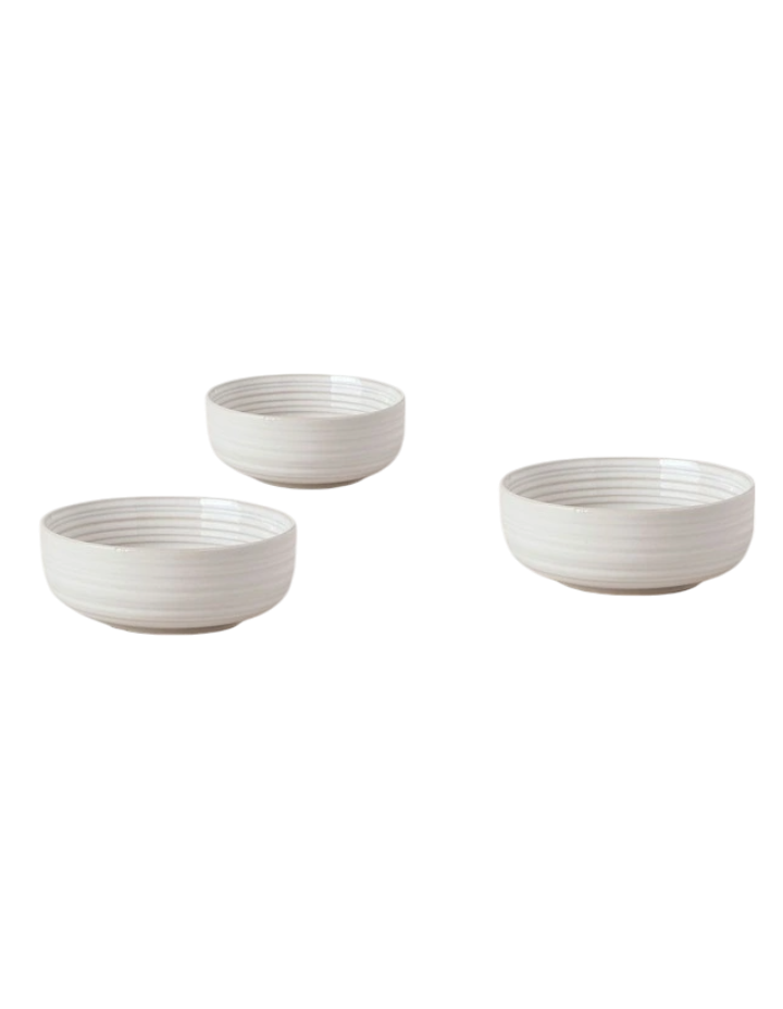Carlton Tapas Bowl Set of 3 - Cream