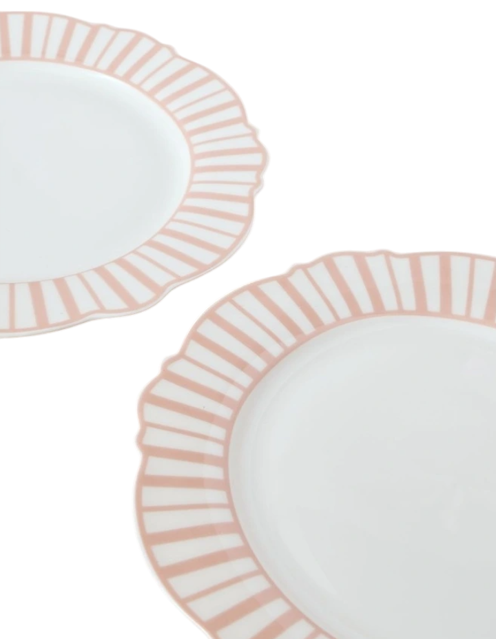 Spring Cake Plate Set of 4 - Pink