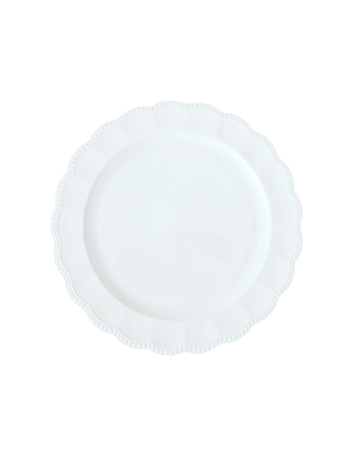Scalloped Charger in White