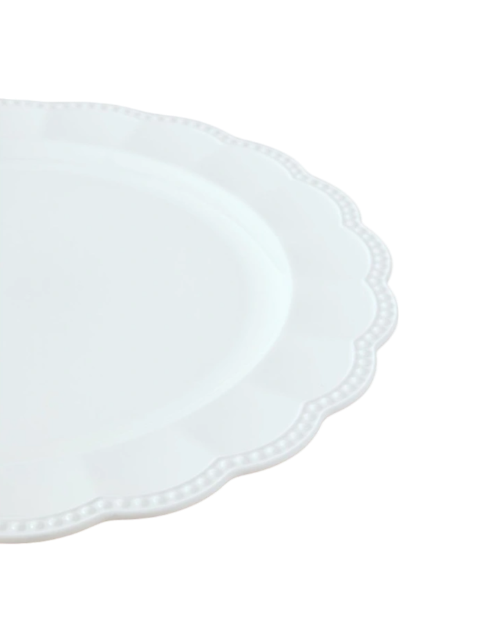 Scalloped Charger in White