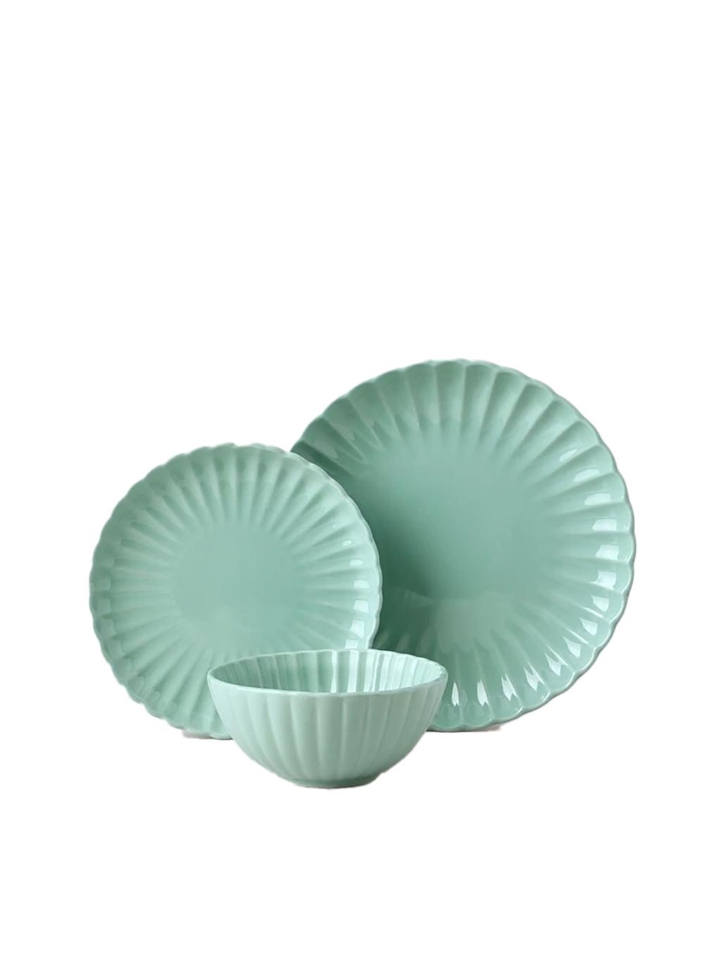 Ruffle Dinner Set - Mint