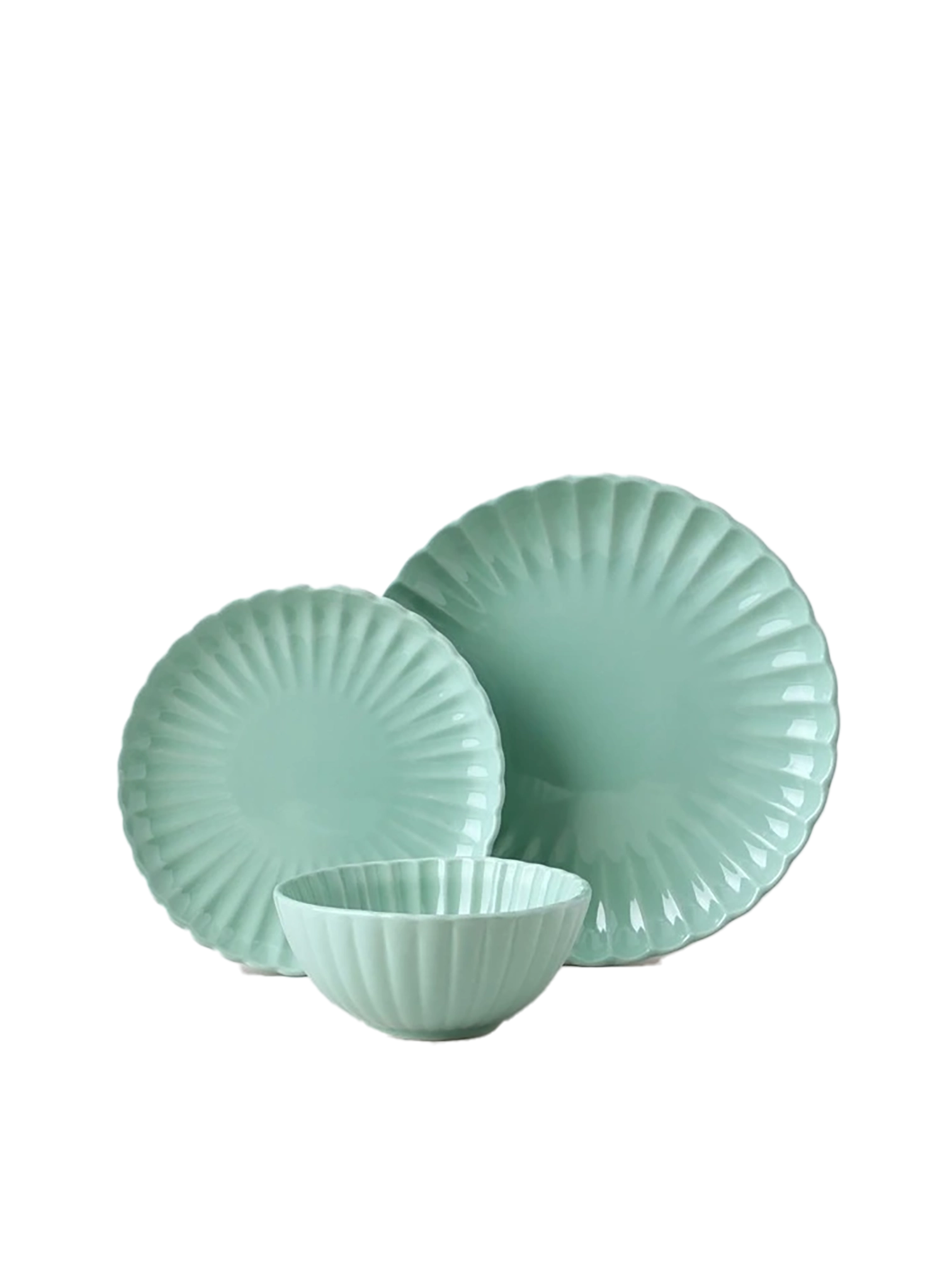 Ruffle Dinner Set - Mint