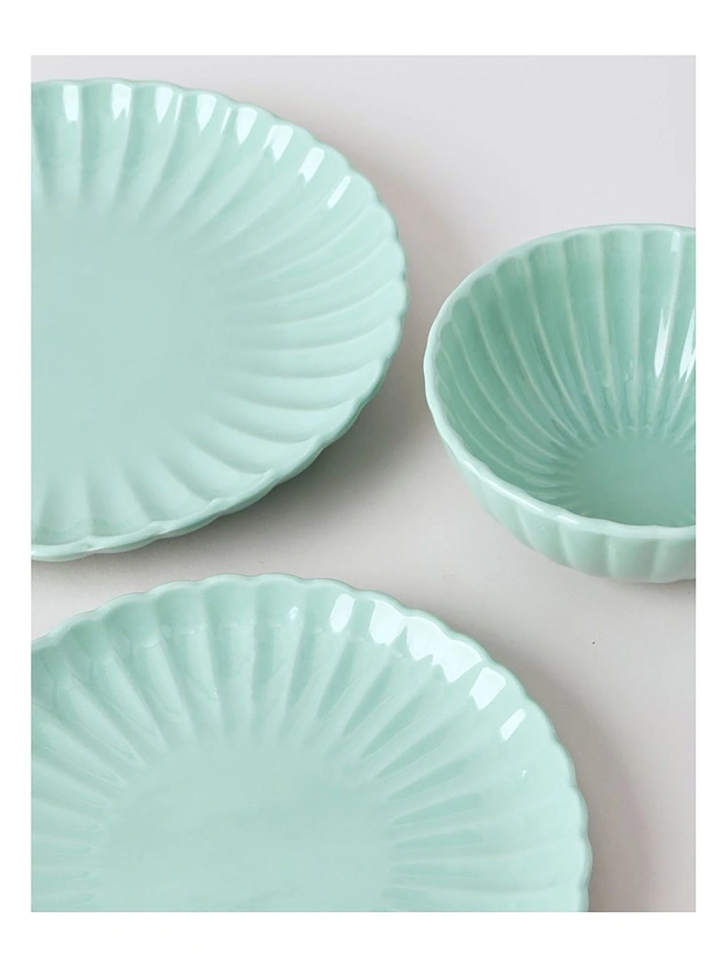 Ruffle Dinner Set - Mint