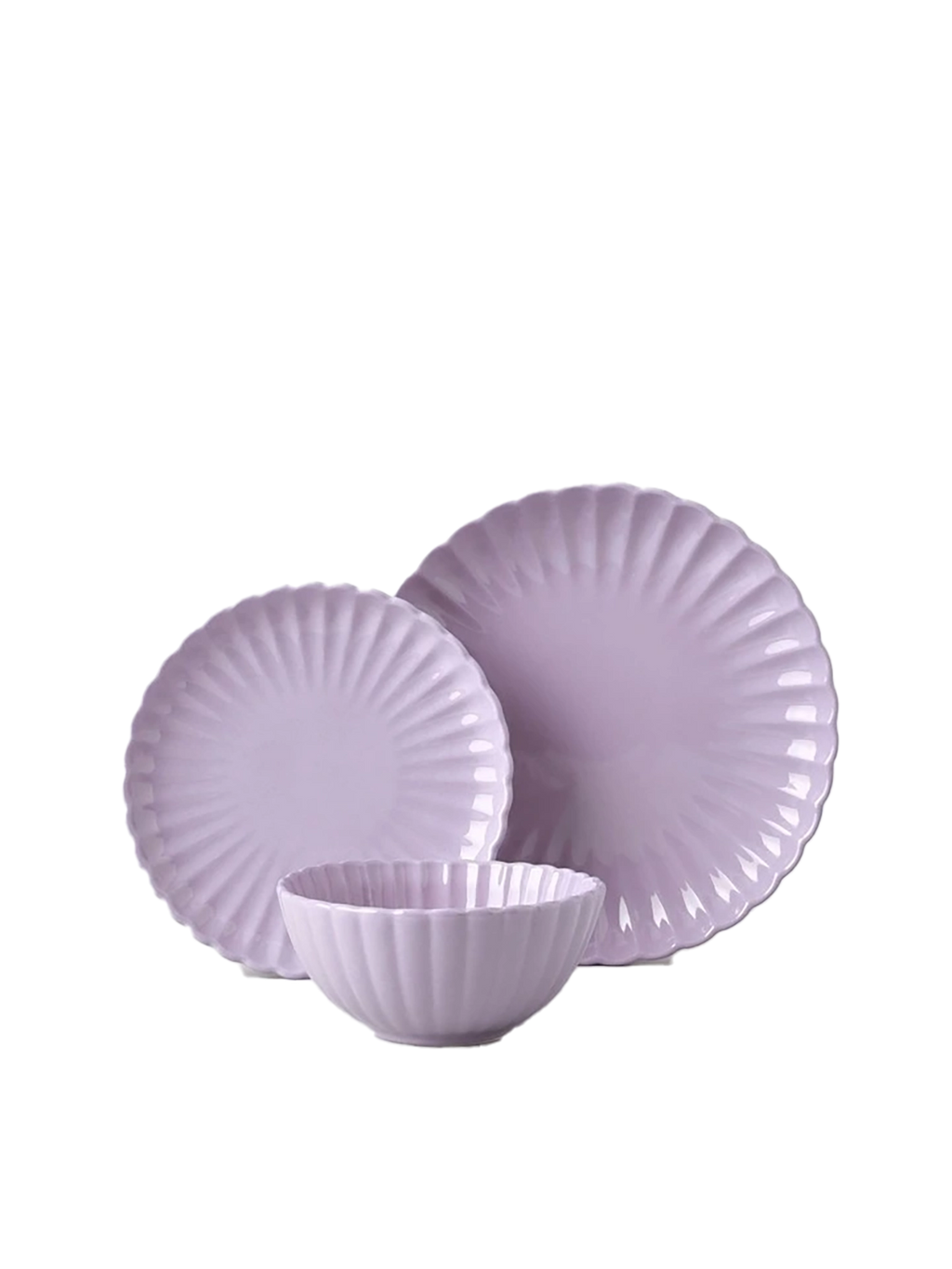 Ruffle Dinner Set - Purple