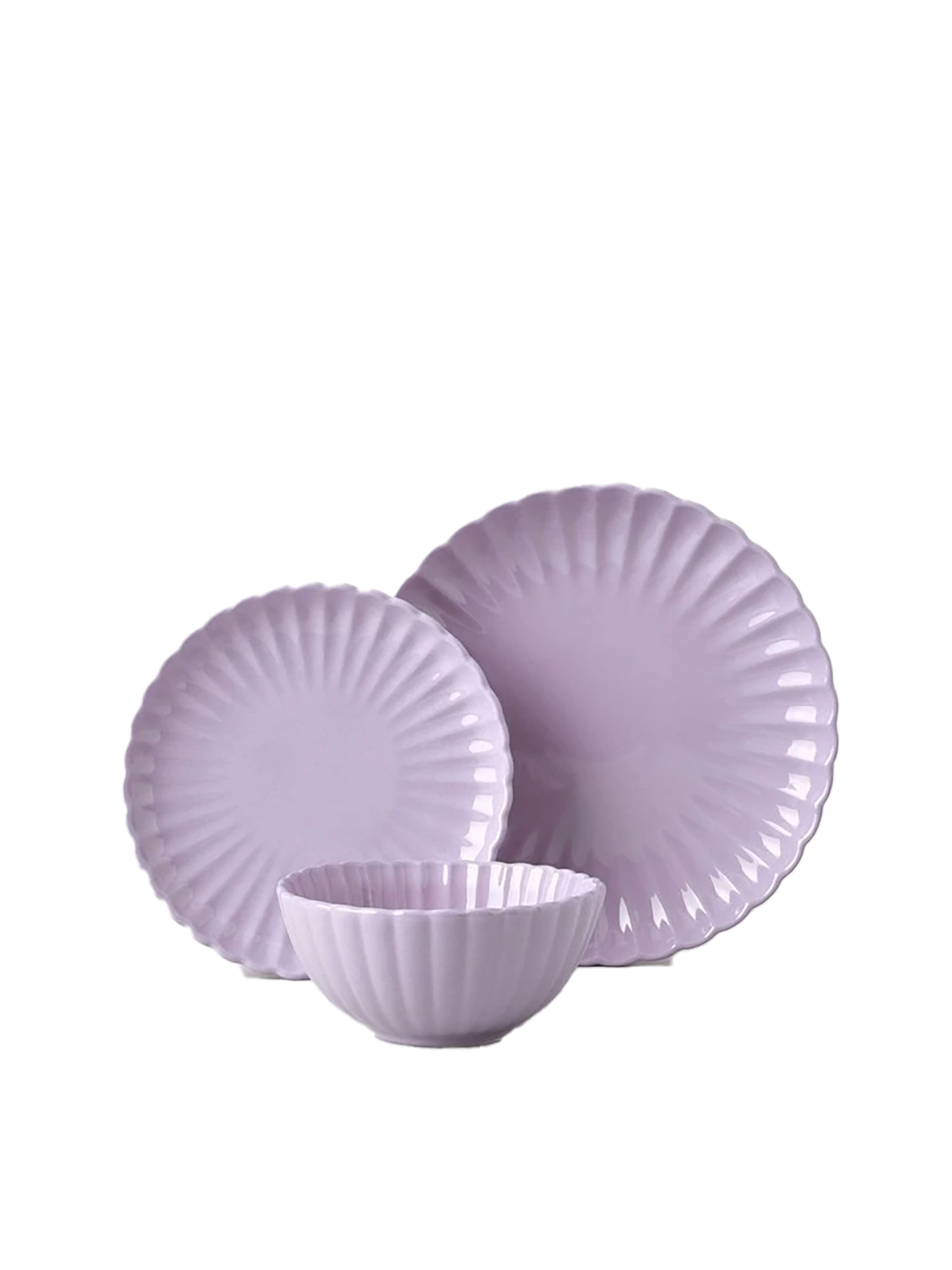 Ruffle Dinner Set - Purple