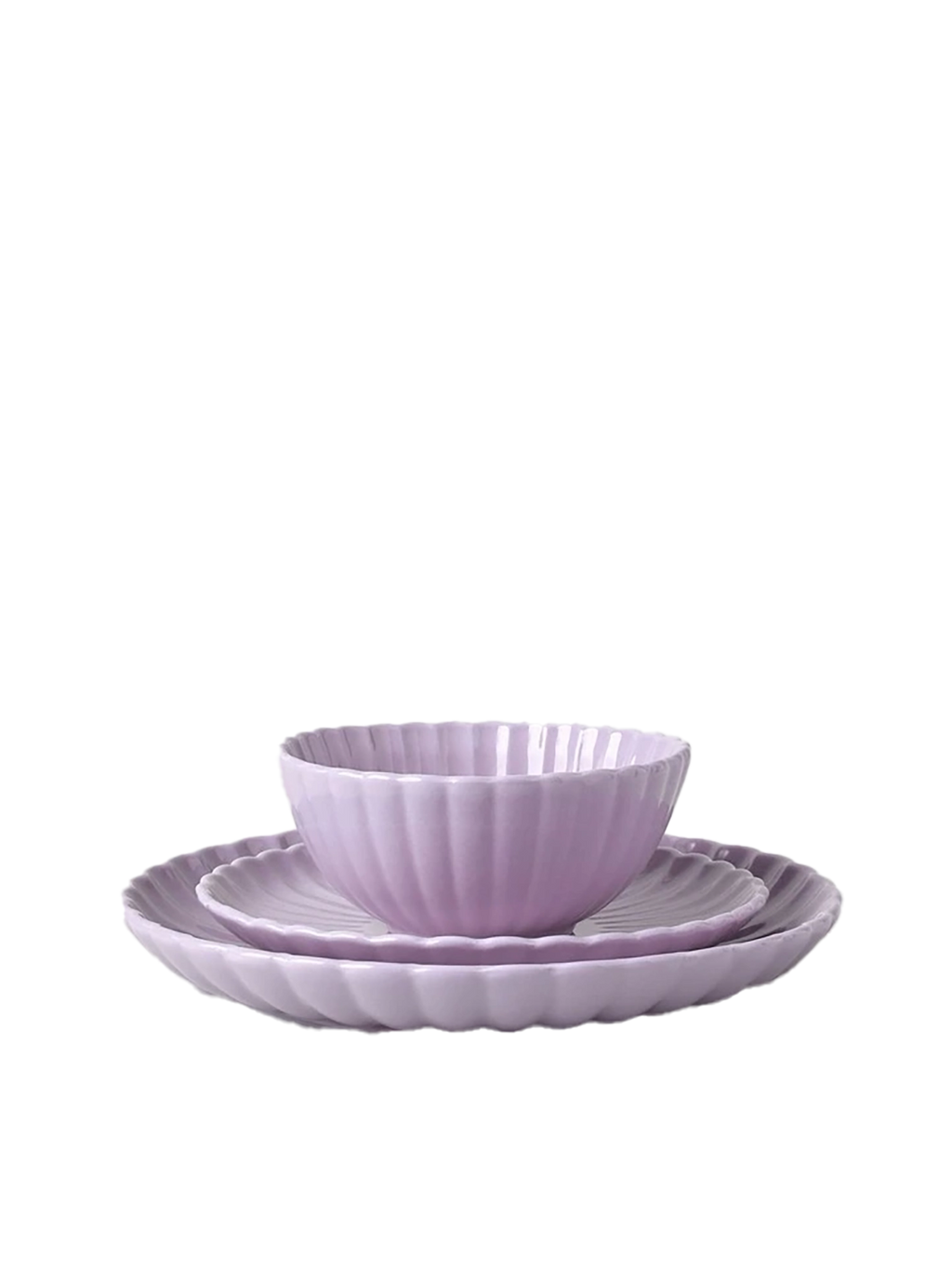 Ruffle Dinner Set - Purple