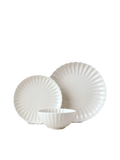 Ruffle Dinner Set - White