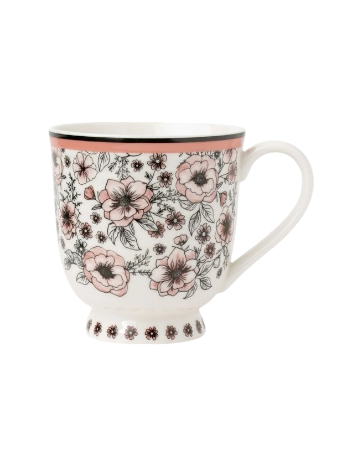 Emma Footed Mug in Pink