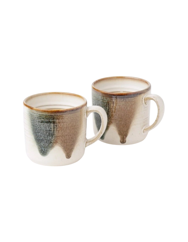 Chadwick Poured Speckle Mug Set of 2 - Olive