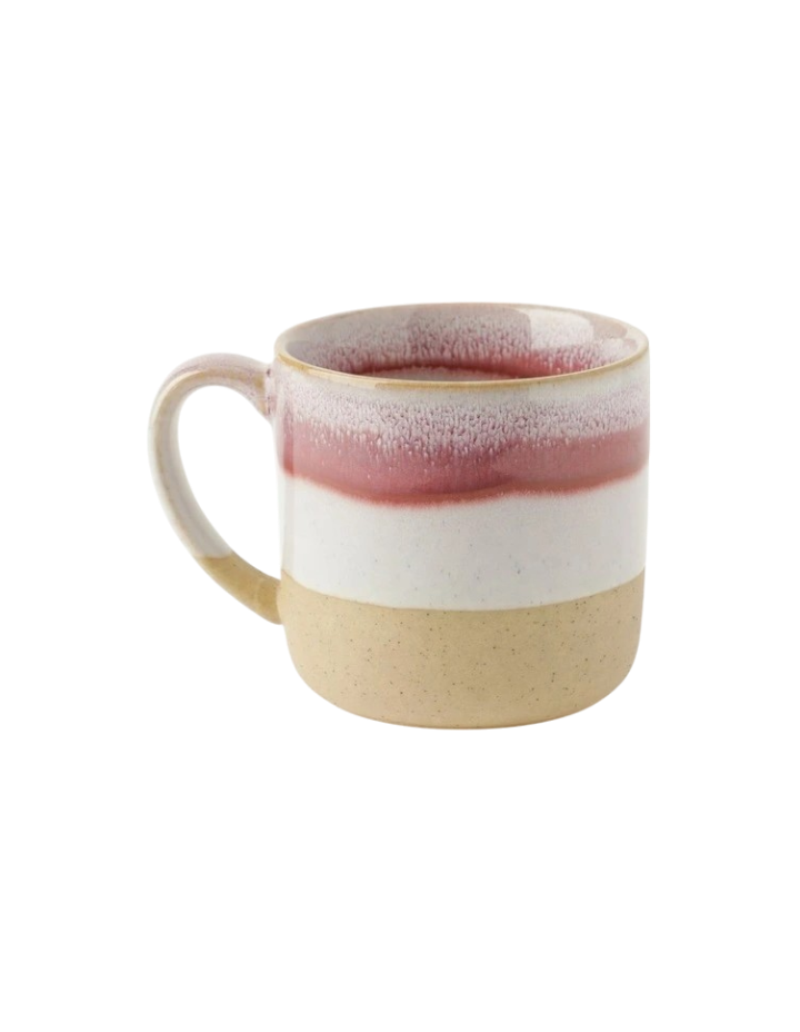 Chadwick Wiped Edge Mug Set of 2 - White/Cherry