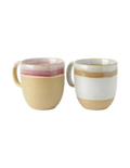 Chadwick Wiped Edge Bullet Mug Set of 2 - White/Cherry