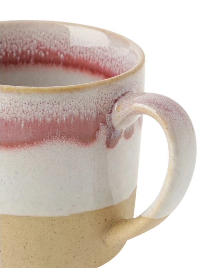 Chadwick Wiped Edge Mug Set of 2 - White/Cherry