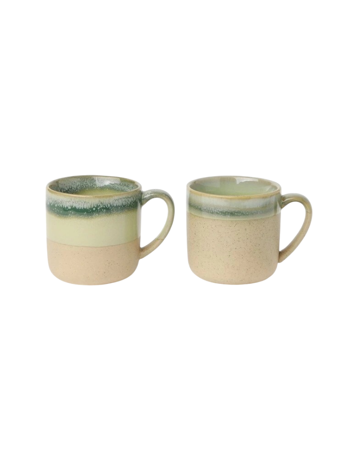 Chadwick Wiped Edge Mug Set of 2 - Olive