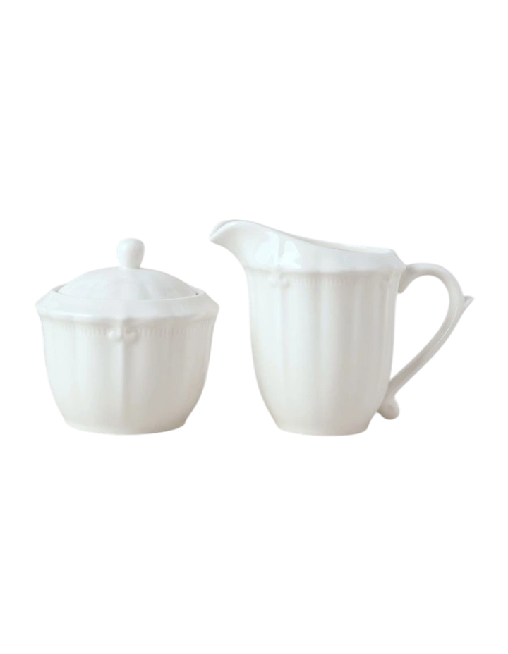 Isabella Sugar & Creamer Set - White