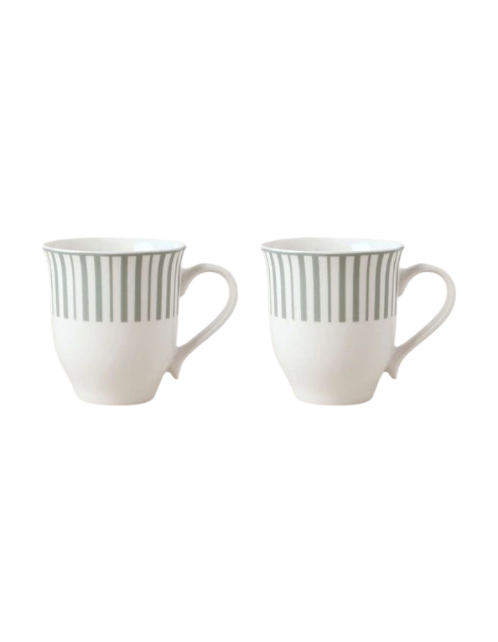 Spring Mug Set of 2 - Green