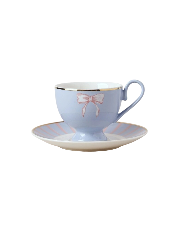 Iris Tea Story Tea Cup & Saucer Set in Blue