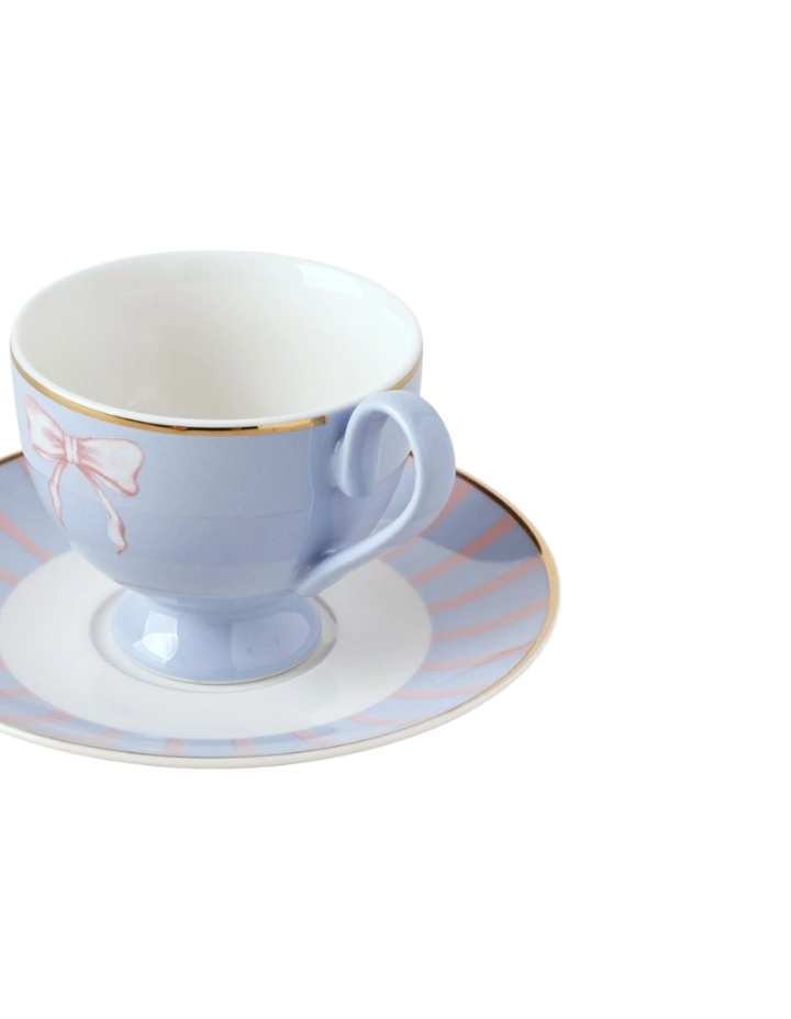 Iris Tea Story Tea Cup & Saucer Set in Blue