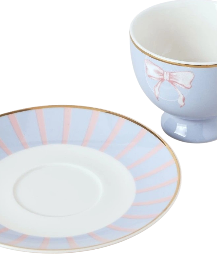 Iris Tea Story Tea Cup & Saucer Set in Blue