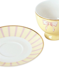 Iris Tea Story Cup & Saucer Set in Yellow
